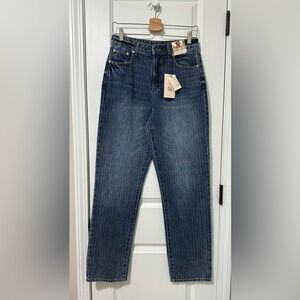 Sincerely Jules Stripe 90’S Straight Women’s Jeans Size- 7/28 New with Tags